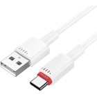 Cablu de date / adaptor Borofone BX110, USB Male la USB-C Male, 1 m, White