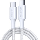 Cablu de date / adaptor Ugreen L501, USB-C Male la USB-C Male, 60 W, 1 m, White