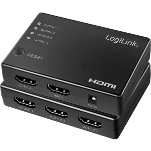 Logilink HD0036 Splitter 4x HDMI Female, Negru