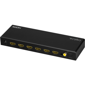 Logilink HD0046 Switch 4x HDMI Female, 1x Toslink, 1x Coaxial, Negru