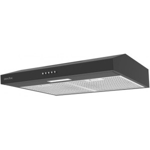 Arctic traditionala AHS6122B, Putere de absorbtie 201 m3/h, 3 trepte de viteza, Iluminare LED, 60 cm, Clasa C, Negru