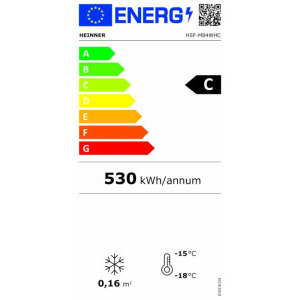 Heinner HSF-M84WHC, 84 L, Clasa C, Sistem convertibil racire / congelare, Control mecanic, Alb