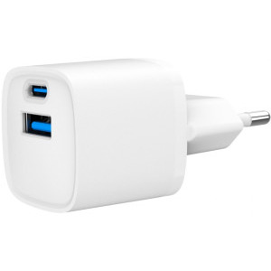 Incarcator retea Gembird TA-UC-PDQC20-W-01, 1x USB-C, 1x USB, Quick Charge 20 W, White