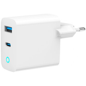 Gembird TA-UC-PDQC30L-W-01, 1x USB-C, 1x USB, Quick Charge 30 W, White