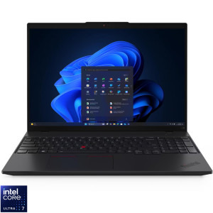 Laptop Lenovo 16 ThinkPad L16 Gen 2, WUXGA IPS, Procesor Intel® Core™ Ultra 7 255U (12M Cache, up to 5.20 GHz), 32GB DDR5, 1TB SSD, Intel Graphics, Win 11 Pro, Black
