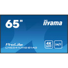 Monitor LED IIyama ProLite LH6541UHS-B1AG 64.5 inch UHD IPS 6.5 ms 60 Hz