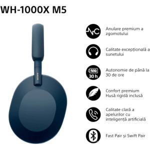Sony Casti Wireless Over-Ear WH1000XM5 Blue