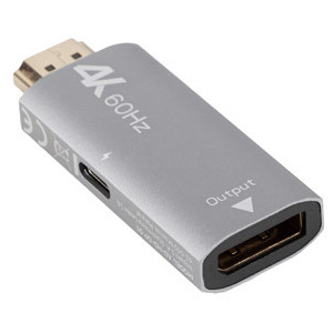 Lanberg 1x HDMI Male - 1x DisplayPort Female, Argintiu