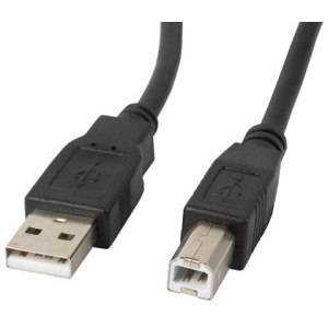 Cablu periferice Lanberg USB tip A 2.0 Male la USB tip B 2.0 Male, 1 m, Negru