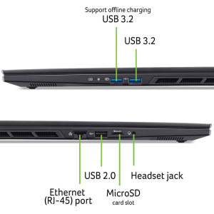 Acer Gaming 16'' Nitro 16S AI AN16S-61, WUXGA IPS 180Hz, Procesor AMD Ryzen™ Al 7 350 (16M Cache, up to 5.0 GHz), 16GB DDR5, 1TB SSD, GeForce RTX 5060 8GB, No OS, Obsidian Black