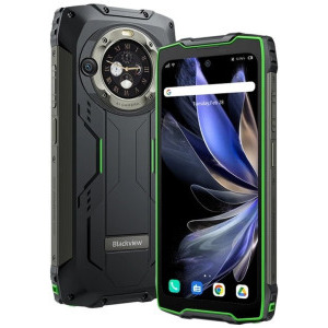 Blackview BV9300 Pro, Baterie 15.080 mAh, 5G, Ecran FHD+ 120Hz, 24GB RAM (8GB + 16GB extensibili), 256GB flash, Dual SIM, Dual Screen Rugged Phone, Green