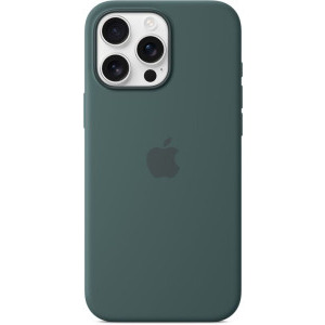 Apple Protectie pentru spate, material silicon, cu MagSafe pentru iPhone 16 Pro Max, culoare Lake Green