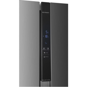 Heinner HSBS-HM532NFXE++, 532 L, Clasa E, Full No Frost, Inverter, Display LED, Iluminare LED, 177 cm, Inox