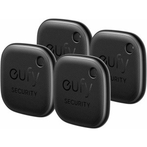 eufy Set de 4 Security SmartTrack Link, compatibil cu iOS, rezistent la apa, Black