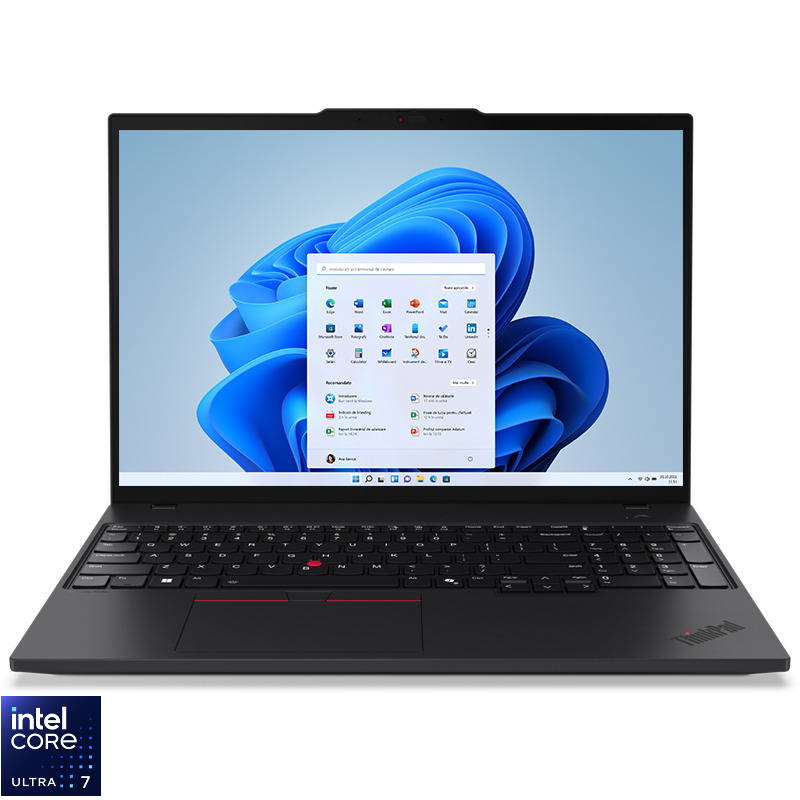 Laptop Lenovo 16'' ThinkPad T16 Gen 3, WUXGA IPS, Procesor Intel(R) Core™ Ultra 7 155U (12M Cache, up to 4.80 GHz), 32GB DDR5, 1TB SSD, Inte...