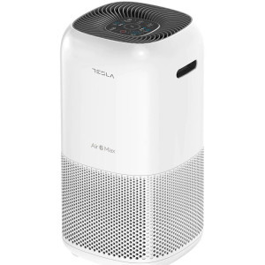 Tesla Purificator Air6 MAX, CADR 400 m3/h, Wi-Fi, Senzor calitate aer, Sleep Mode, Timer, Filtru HEPA+Carbon Activ+Catalyst, Lumina UV-C, Alb