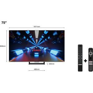 TCL Smart TV QLED 75C735 Seria C735 189cm 4K UHD HDR