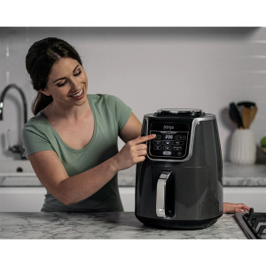 Ninja Friteuza cu aer cald AF160EU, 1750W, 5.2L, 6 functii de gatit, Negru