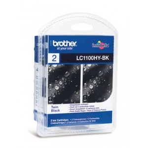 Brother Cartus LC1100 High Yield Blister Pack Black Twin Pack