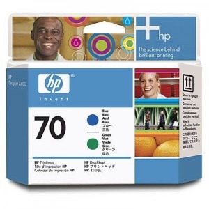 HP Printhead 70 Blue + Green