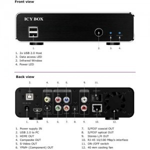 Raidsonic IB-MP309HW-B Icy box black