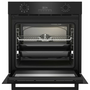 Beko BBIM18302BCSE, Electric, Autocuratare catalitica, 72 L, Clasa A+, AEROperfect, Rafturi telescopice, SoftClose, Grill, Negru