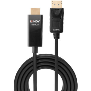 LINDY DisplayPort v1.2 Male - HDMI v2.0 Male, 1m, negru