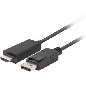 Lanberg DisplayPort v1.1 Male - HDMI Male, 1m, negru
