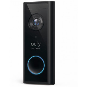 eufy Sonerie video Wireless, 2K HD, autonomie 6 luni, Negru + HomeBase Wireless
