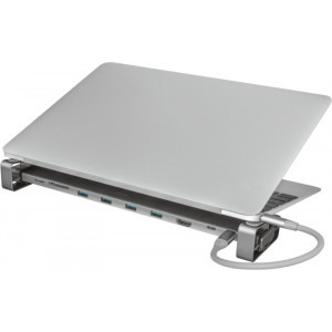 Trust Dalyx Aluminium 10-in-1, 60W, HDMI, LAN, Card reader, 2x USB-C, 4x USB-A