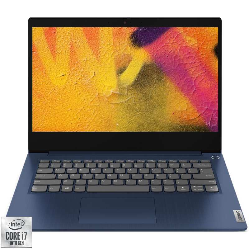 Ultrabook Lenovo 14'' IdeaPad 3 14IIL05, FHD, Procesor Intel® Core™ i7-1065G7 (8M Cache, up to 3.90 GHz), 8GB DDR4, 512GB SSD, Intel Iris Plus, Free DOS, Abyss Blue