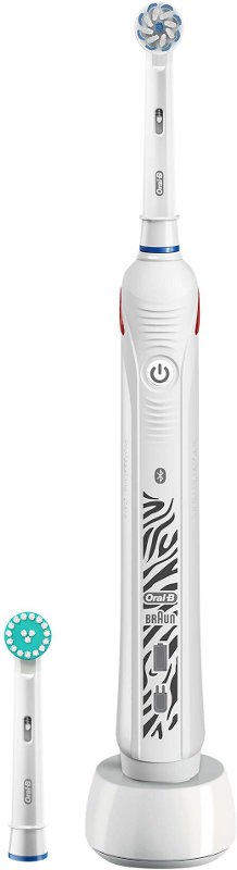 Oral-B Periuta electrica Teen, 40000 pulsatii/min, 8800 oscilatii/min, Curatare 3D, 3 programe, 2 capate, Bluetooth, Alb