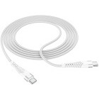 Cablu de date / adaptor Lamtech Unbreakable, USB-C Male la USB-C Male, 2 m, White