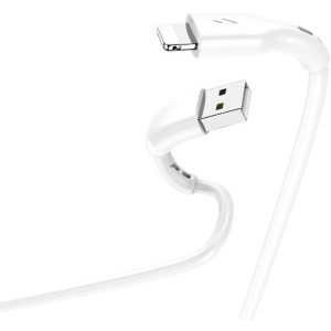 Lamtech USB Male la Lightning Male, 2.1A 1 m, White