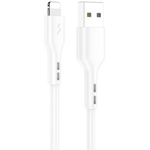 Lamtech USB Male la Lightning Male, 2.1A 2 m, White