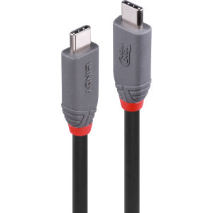 Cablu periferice LINDY Anthra, USB4 Tip C Male - USB4 Tip C Male, 2m, negru-gri