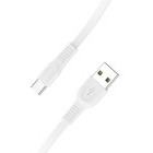 Cablu de date / adaptor Lamtech Flat USB Male la USB-C Male, 1 m, White, amperaj maxim suportat 3A