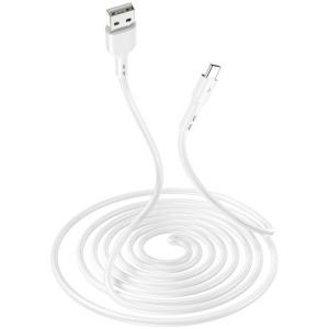 Cablu de date / adaptor Lamtech USB Male la USB-C Male, 2.1A 2 m, White