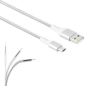 Lamtech Unbreakable, USB Male la microUSB Male, 2 m, Silver