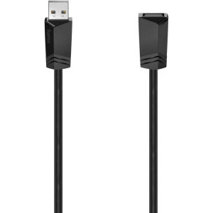 Cablu periferice Hama Extensie USB tip A 2.0 Male la USB tip A 2.0 Female, 3 m, Negru