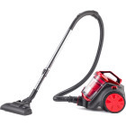 Aspirator Daewoo fara sac, putere 800 W, 1.5 L, 140 W, aspiratie ciclonica, perie standard + 2 perii mici, Rosu