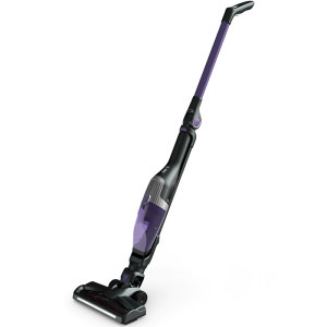 Rowenta vertical X-TREM Compact 2 in 1 RH1238WO, 145W, Tehnologie Flex in doua pozitii, autonomie 40 minute, cap de aspirare iluminare LED, 0.4L, Violet/ negru, Violet-Negru