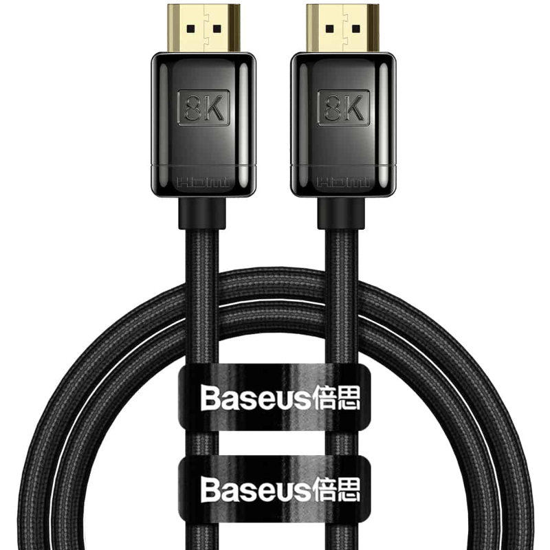 Cablu video Baseus HD 8K, HDMI Male - HDMI Male, v2.1, 1m, negru