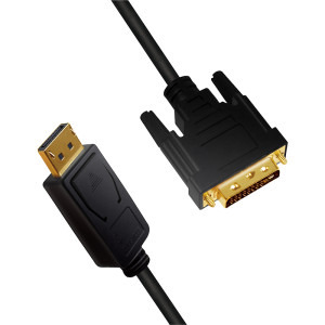 Logilink DisplayPort v1.2 Male - DVI-D Male, 1m, negru