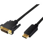Cablu video Logilink DisplayPort v1.2 Male - DVI-D Male, 2m, negru