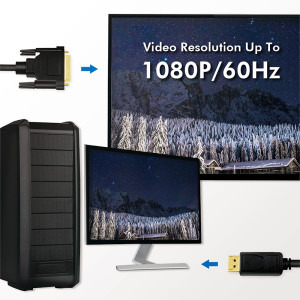 Logilink DisplayPort v1.2 Male - DVI-D Male, 5m, negru