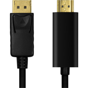 Logilink DisplayPort v1.2 Male - HDMI Male, 2m, negru