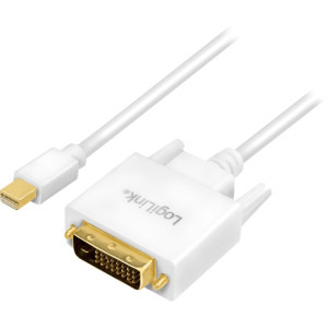 Logilink Mini DisplayPort v1.2 Male - DVI-D Male, 3m, alb