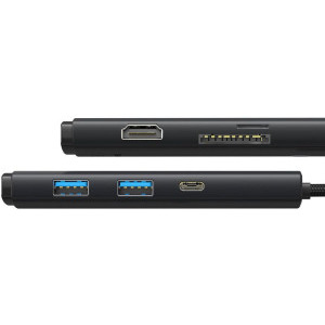 Baseus MultiPort Hub WKQX050001, USB Tip C, 6-in-1, redare 4K