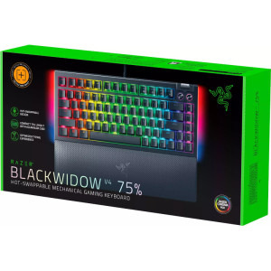 Razer BlackWidow V4 75% Black Orange Tactile Gen-3 Switch Mecanica